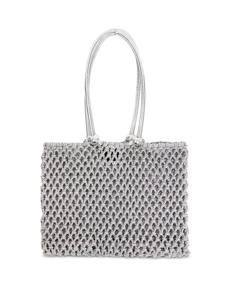 Clare V. Sandy Metallic Macrame Tote