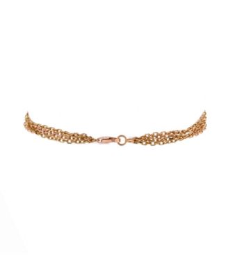  Trinity 4 Chain Bracelet 18K Tricolor Gold