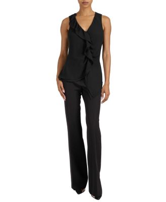  Tyra Sleeveless Top with Asymmetric Ruffles