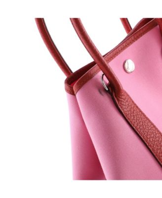 28 Garden File Tote Toile and Leather