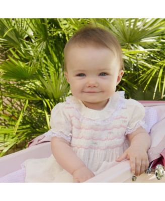  Girls' Swiss Dot Smocked Dress and Bloomers - Baby