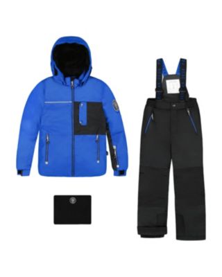 Boys' Two-Piece Play Snowsuit with Contrast Jacket - Little Kid