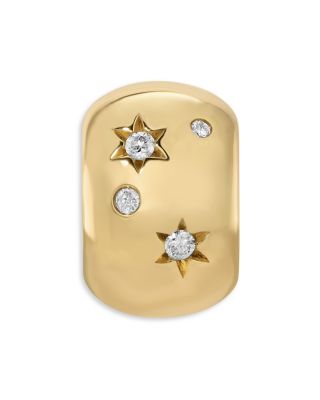 9K Yellow Gold Diamond Celestial Big Bead Pendant