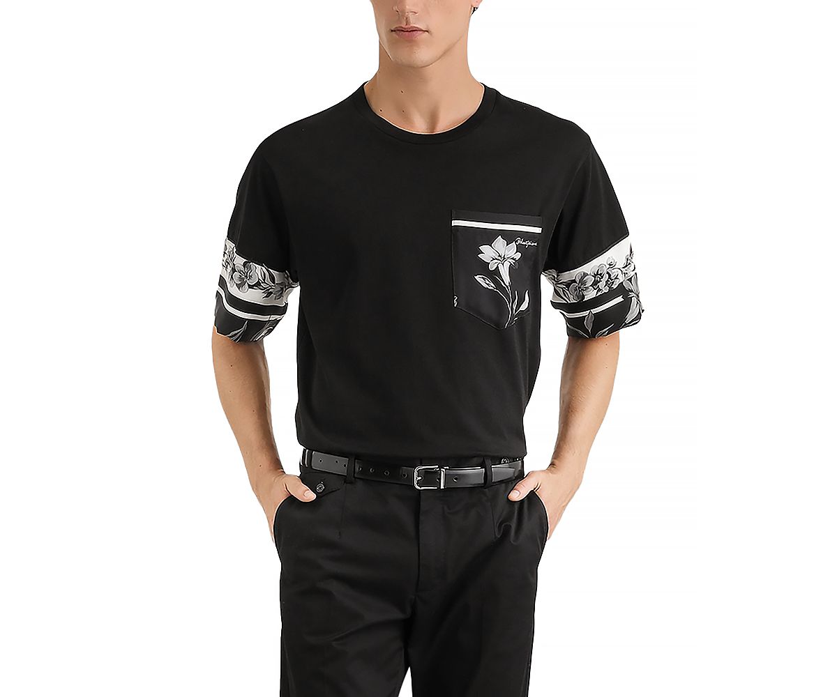 Dolce & Gabbana Men's Floral Pocket T-Shirt