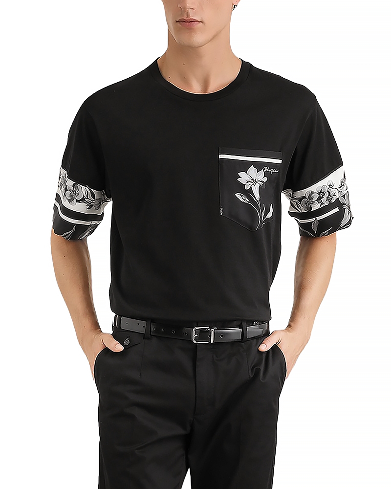 Dolce & Gabbana Men's Floral Pocket T-Shirt