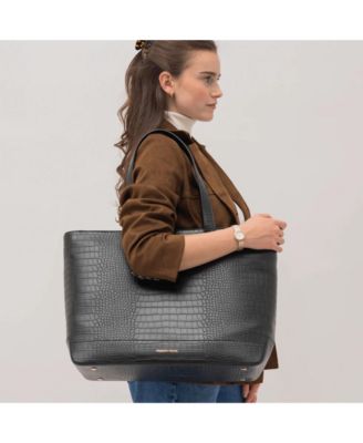 The Croc Embossed Faux Leather Tote
