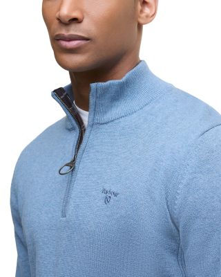 Cotton Half Zip Knitted Sweater