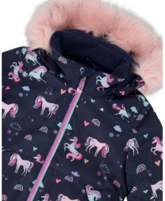  Girls' Two-Piece Play Snowsuit with Jacket and Solid Pant - Big Kid