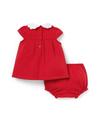  Girls' Scalloped Collar Ponte Dress - Baby