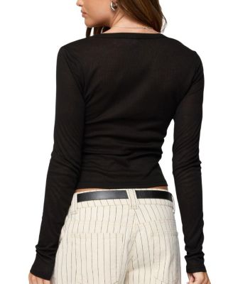 Nettie Ribbed Henley Top