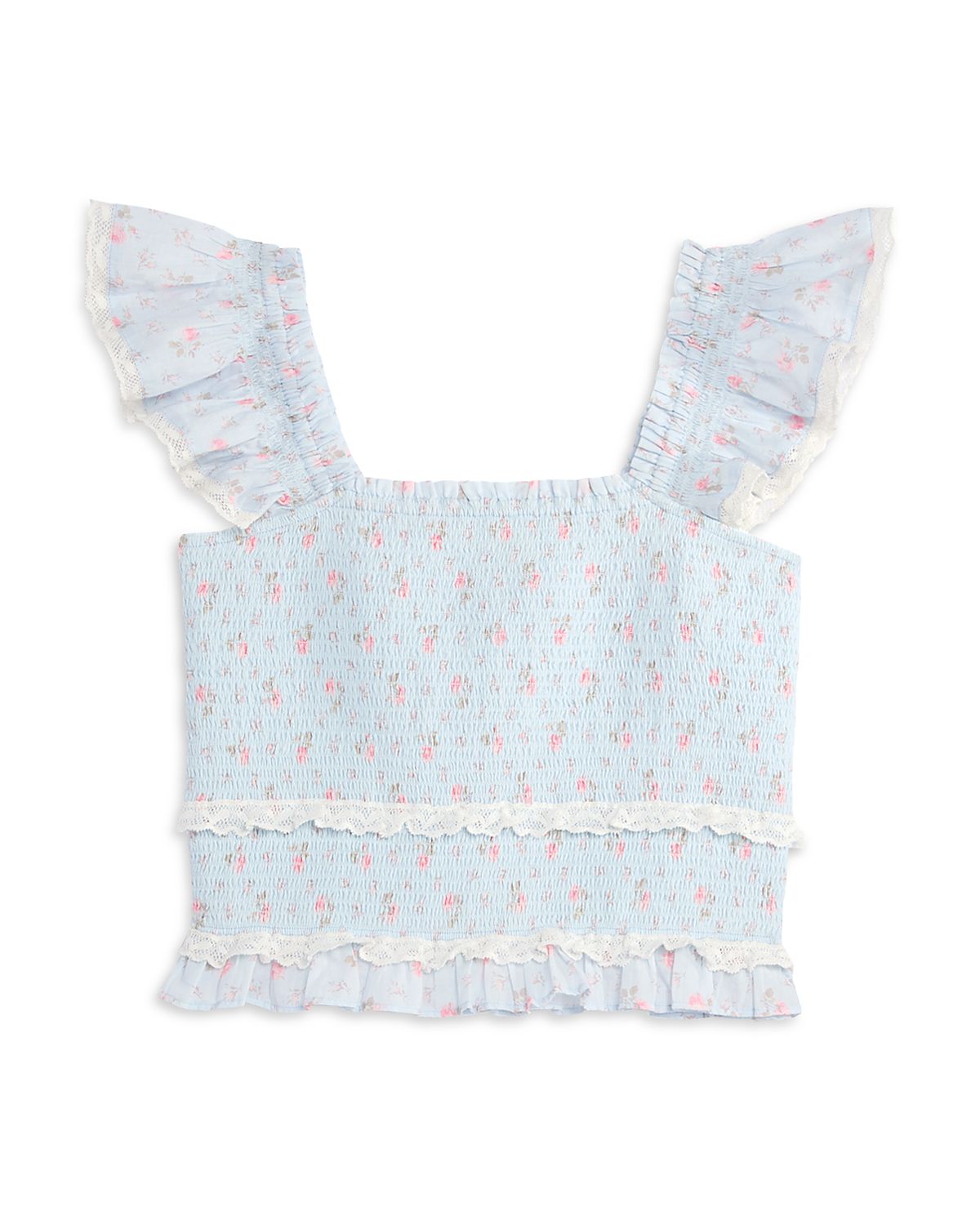 LoveShackFancy Girls' Jeanna Tween Top - Big Kid
