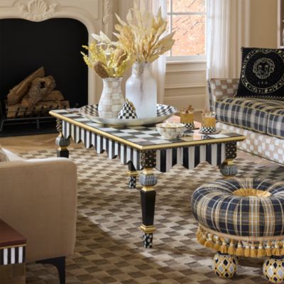 Courtly Check & Stripe Coffee Table