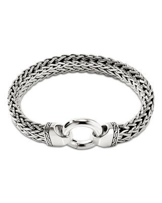 Men's Sterling Silver Icon Extension Flat Chain Bracelet