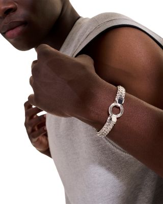 Men's Sterling Silver Icon Extension Flat Chain Bracelet