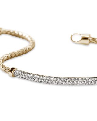 14K Yellow Gold Essentials Diamond Pav&eacute; Link Bracelet