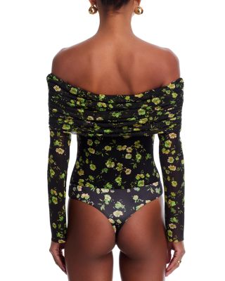 Maxine Off The Shoulder Mesh Bodysuit