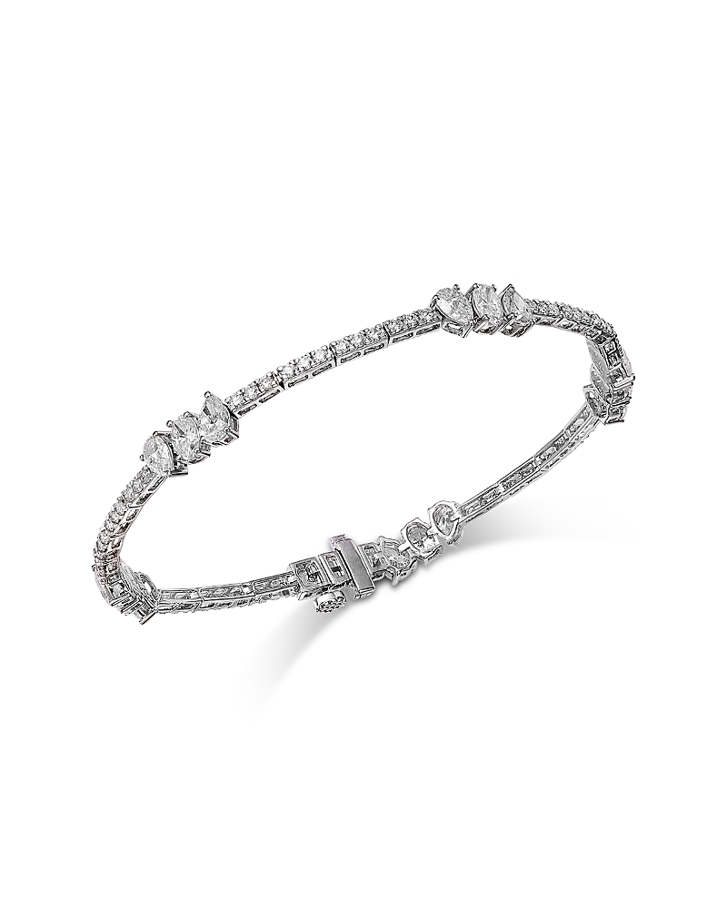 Bloomingdale's Fine Collection Luxe Collection Certified Lab Grown Diamond Flexible Bracelet in 14K White Gold, 4.75 tcw