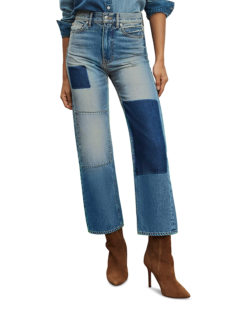 Veronica Beard Dylan High Rise Straight Ankle Jeans