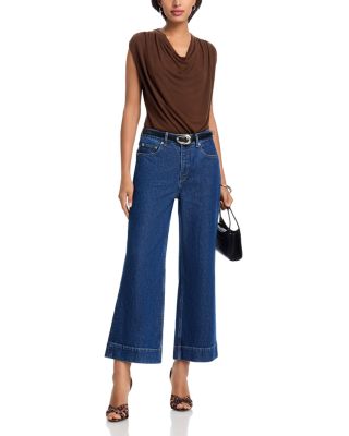 Joey Wide Leg Ankle Jeans in Tide