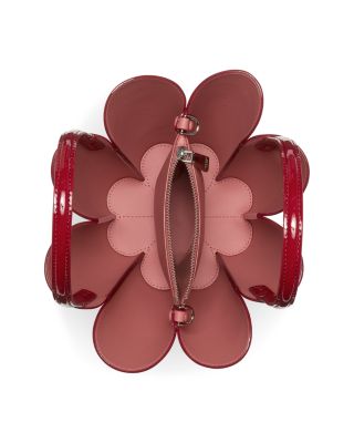 Spade Flower Patent Leather Bucket Bag