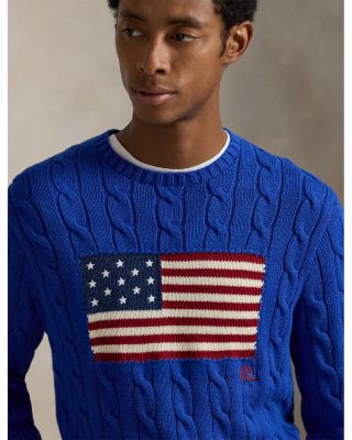 Cable Knit Flag Sweater