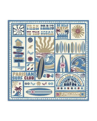 For&ecirc;t Parisan Surf Club Print Silk Scarf