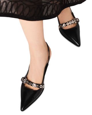 Women's Leather Slingback Pumps