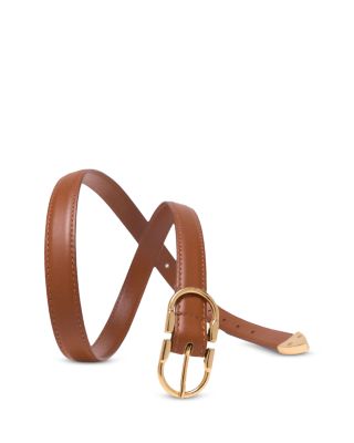 Women's Double Buckle Leather Belt