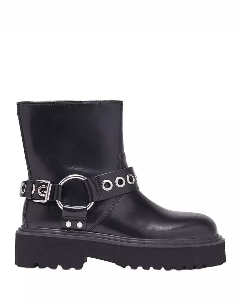 Maje Women's Leather Biker Boots