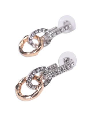 Rhinestone Link Drop Earrings