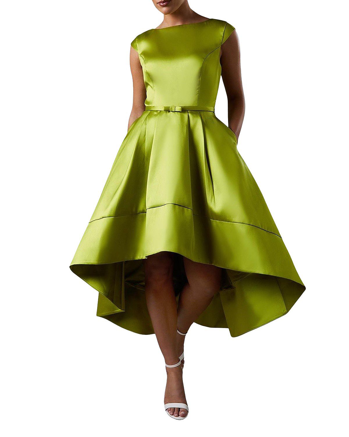 Coast High Low Twill Midi Dress
