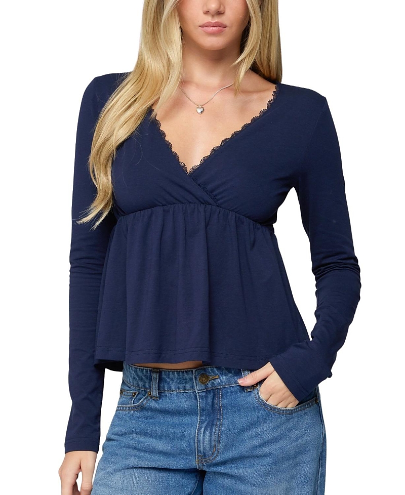 Edikted Kenzie Long Sleeve Babydoll Top