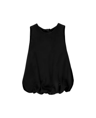 Sleeveless Bubble Hem Top