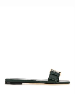 Women's Leather Slide Sandals