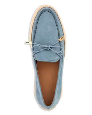 Women's Nubuck Leather Espadrille Loafers