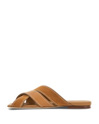 Women's Leather & Suede Slide Sandals
