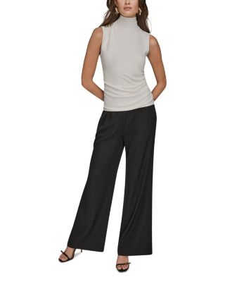 Draped Button Trim Top