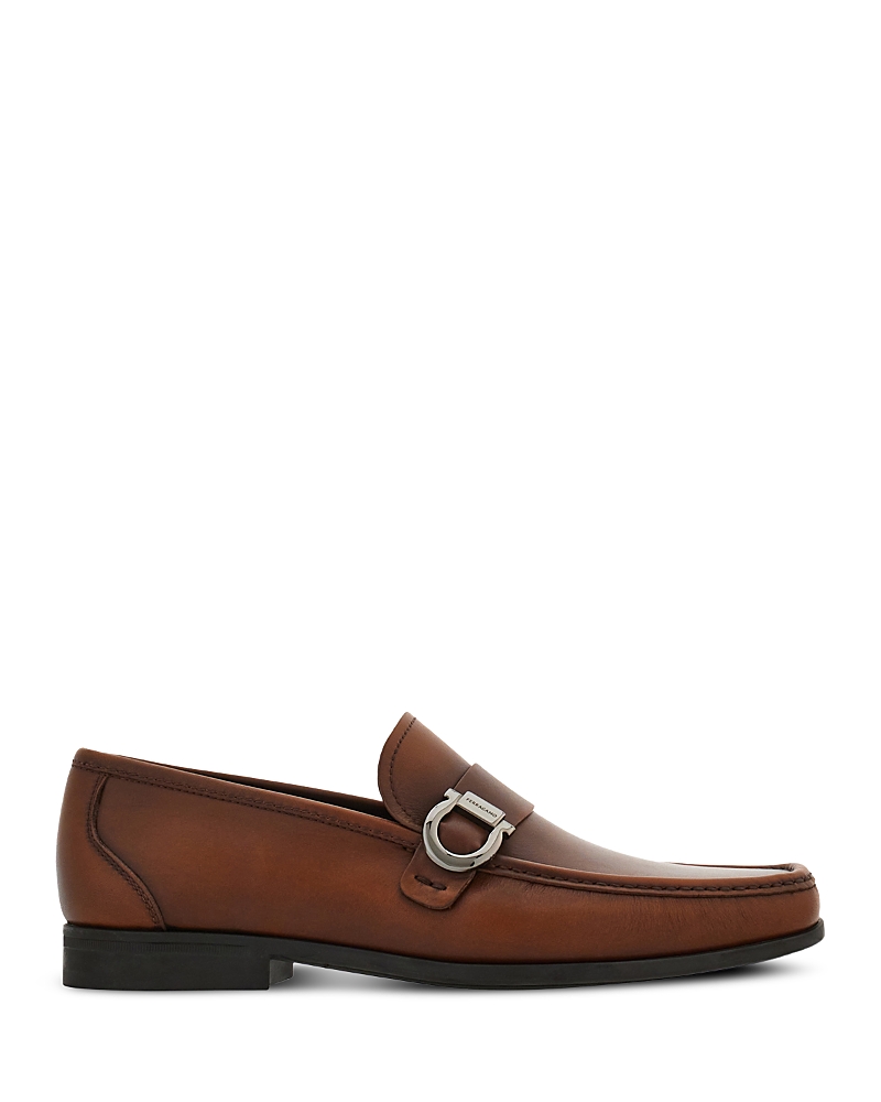 Ferragamo Men's Buckle Slip On Loafers
