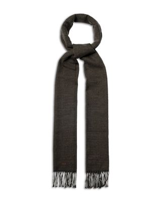 Check Merino Wool Scarf