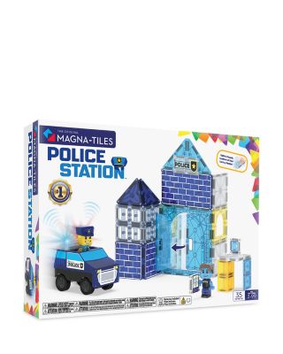 Police Station Magnetic Construction Set, 35 Piece - Ages 3+