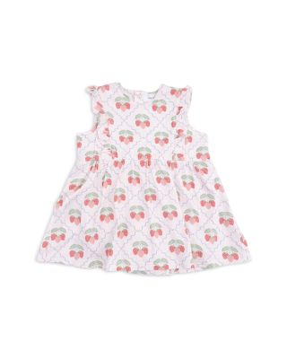 Girls' Sweet Strawberries Ruffle Bubble Dress - Baby