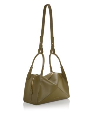 Victoria Pli&eacute; Medium Leather Top Handle Bag