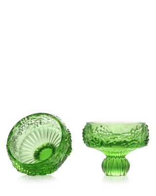 Always the Right Time Grape Crystal Glass Sculptures, Set of 2
