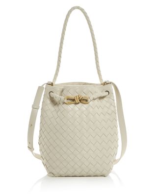 Andiamo Small Intrecciato Leather Bucket Bag