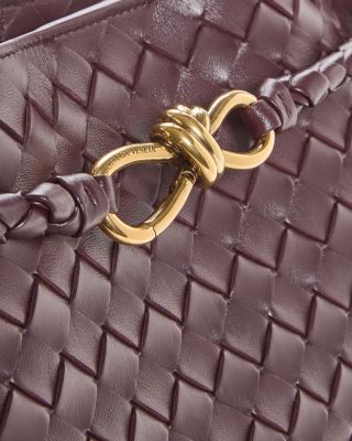 Large Andiamo Intrecciato Leather Top Handle Bag