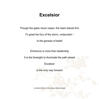 Excelsior Limited Edition Crystal Glass Sculpture