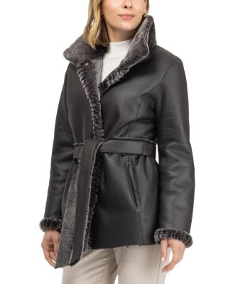  Merino Shearling Lamb Jacket with Whipstitch Trim