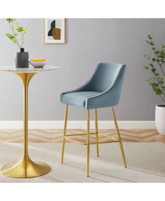 Discern Performance Velvet Bar Stool