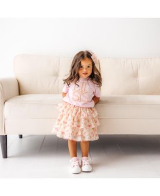 Girls' Lil Sis Faux Pearl Patch Short Sleeve T-Shirt - Baby, Little Kid