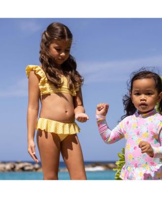 Girls' Sunshine Stripe Frilled Bikini - Little Kid, Big Kid